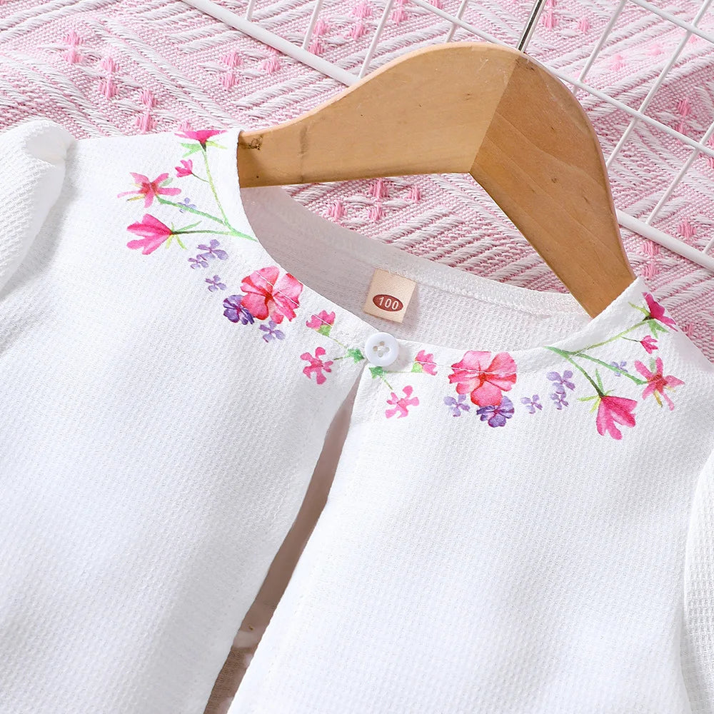 Kids Casual Clothing Sets Outfits for Girls Autumn Winter Floral