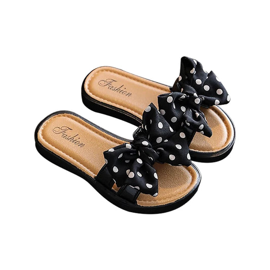 Toddler Baby Girls Summer Beach Slipper Dots Bow Beach Sandals