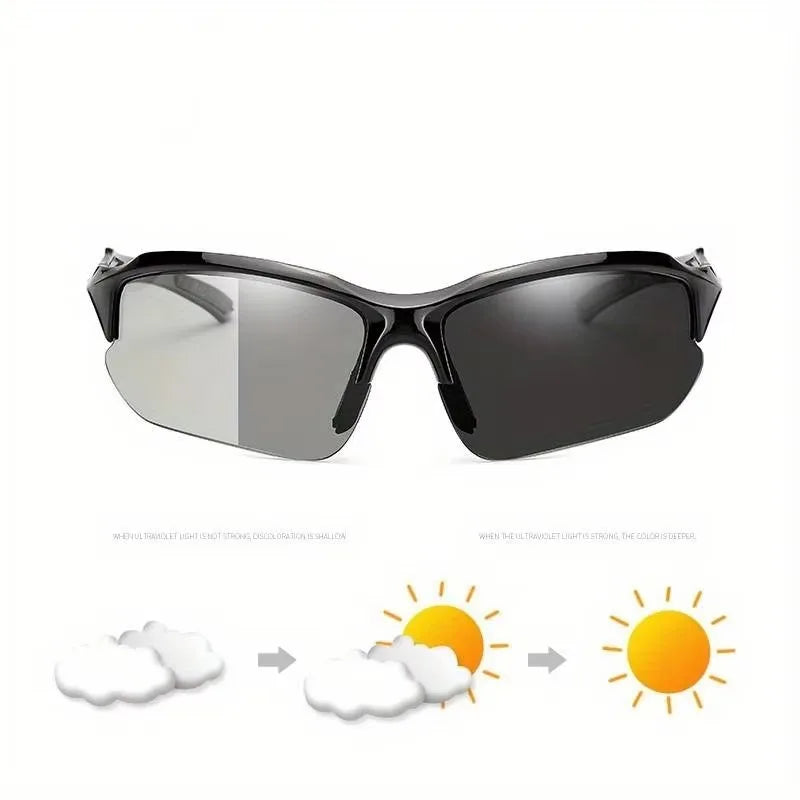 Photochromic Polarized Bicycle Sunglasses Sport Color-changing