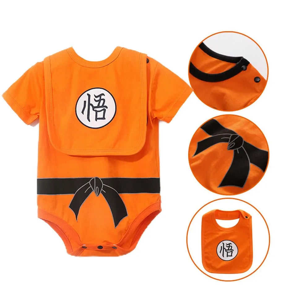 Anime Clothes Baby Vegeta Rompers Newborn Kuririn Roshi Training Outfit
