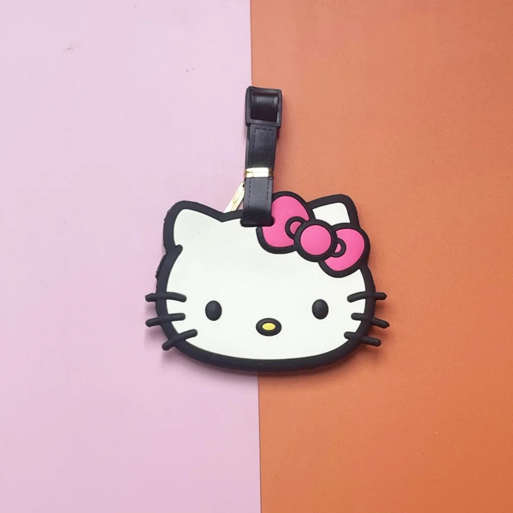 Kawaii Sanrio Luggage Tag Cute Cartoon Silica Suitcase Id Address Holder