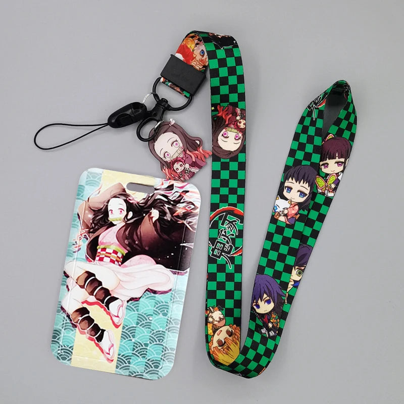Demon Slayer Anime Key Lanyard Cosplay Badge ID Cards