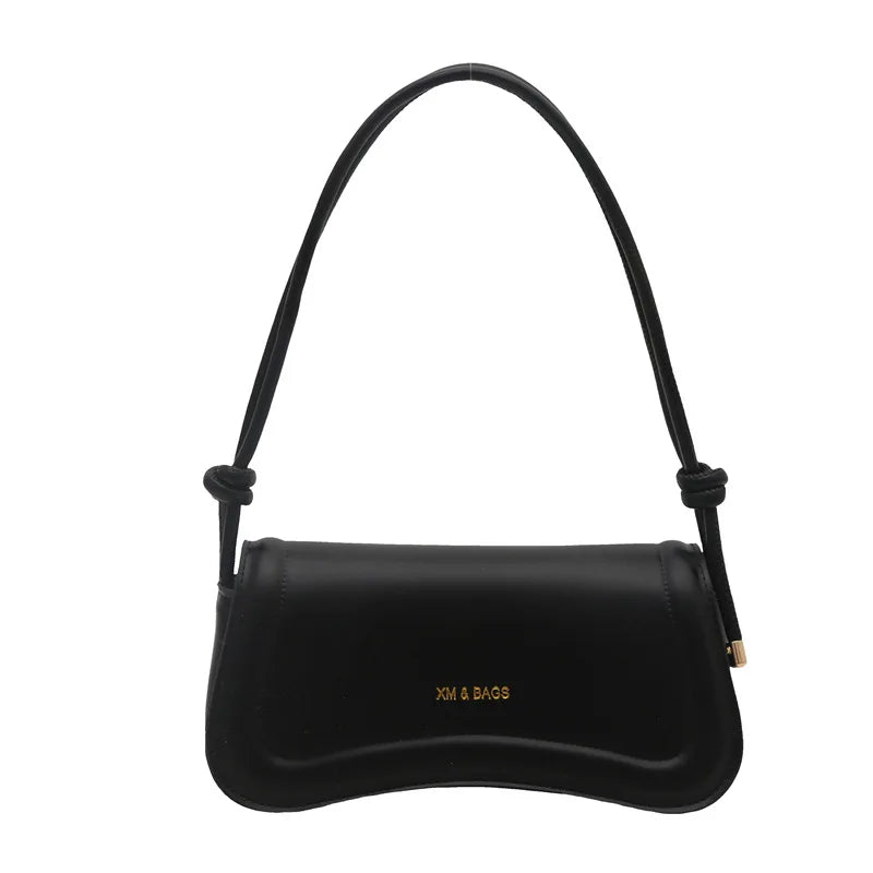 Underarm Bags Solid Color Small Top-handle Bags Purse Female Daily Handbags PU Leather