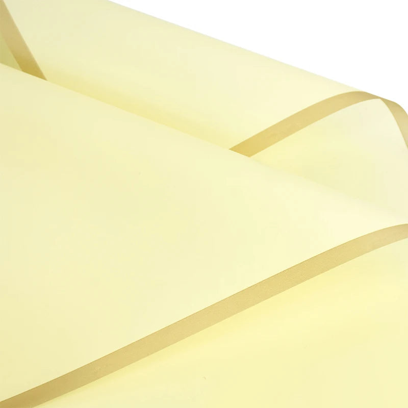 Golden Edge Flower Wrapping Paper Waterproof Bouquet Gift Packaging Decoration Supplies