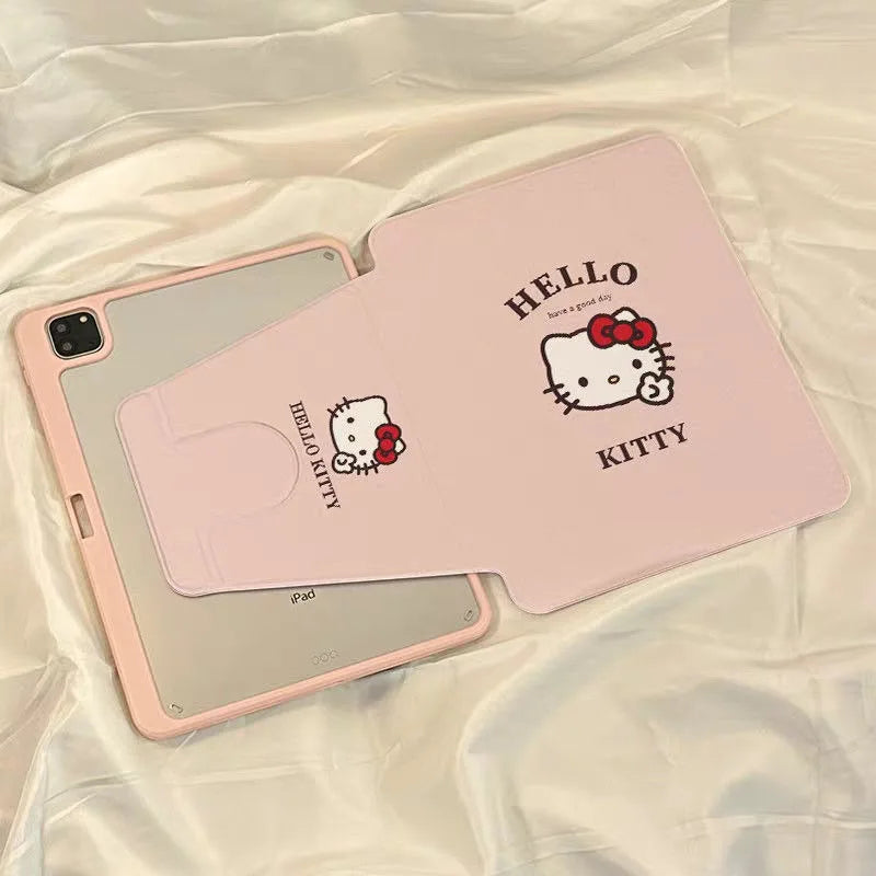 Kawaii Hello Kitty iPad Protective Case with Pen Slot