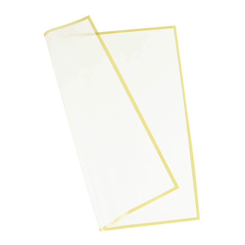 Golden Edge Flower Wrapping Paper Waterproof Bouquet Gift Packaging Decoration Supplies