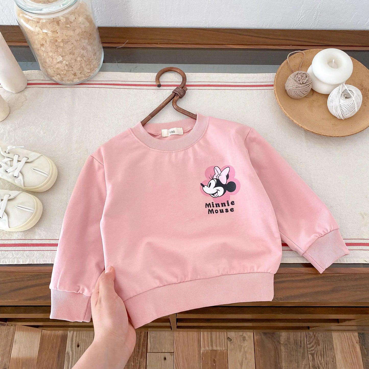 Loose Disney Minnie Mickey Long Sleeve Pullover Sweater