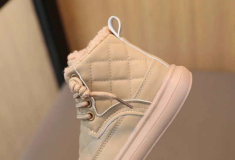 Autumn Winter Kids Boots Warm Plush Boots