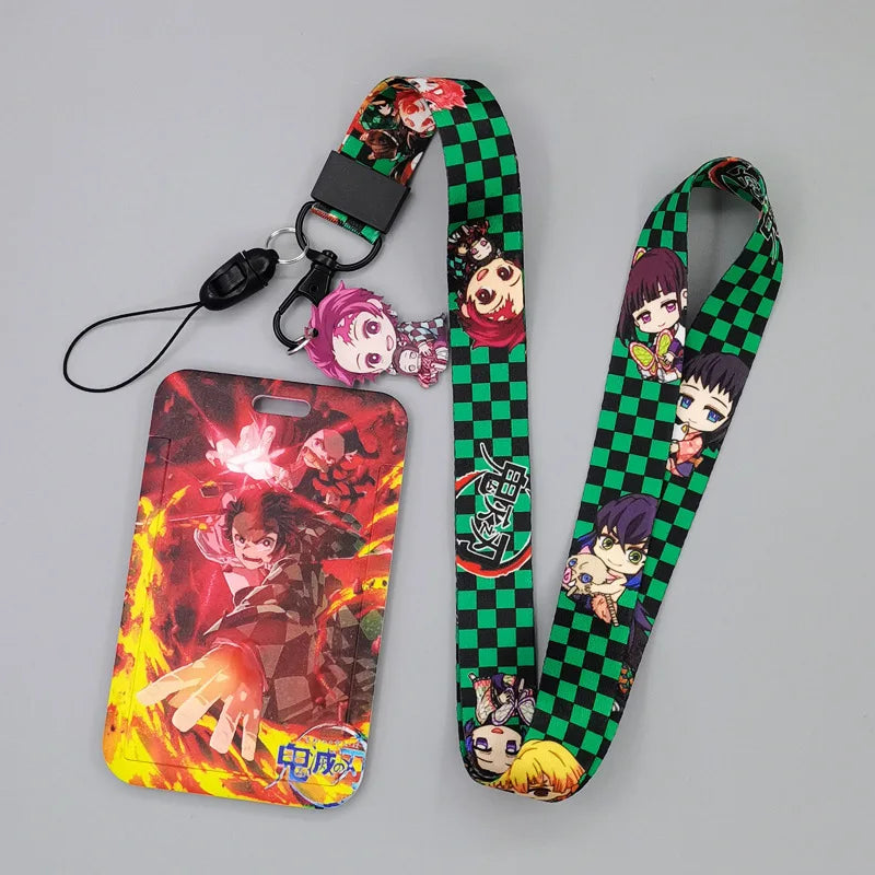 Demon Slayer Anime Key Lanyard Cosplay Badge ID Cards