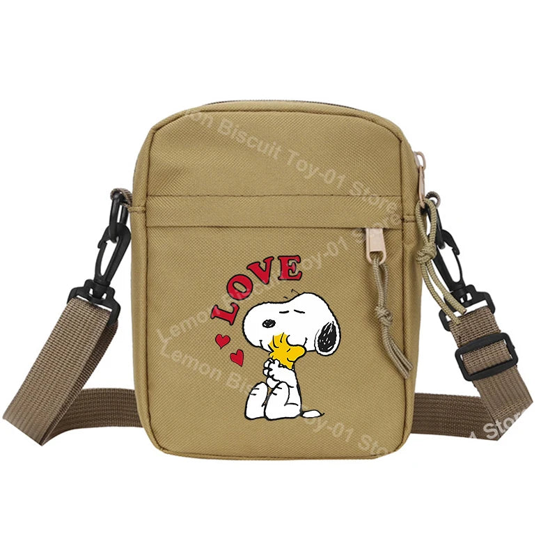 Snoopy Shoulder Crossbody Bag Casual Small Zipper Messenger Sling Bags
