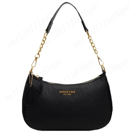 Crossbody Bag PU Leather Zipper Closure Crescent Bag Handbag