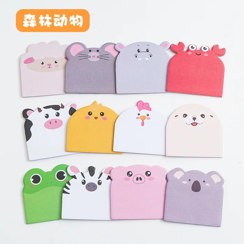 Sticky Note Paper Cartoon Pocket Writing Pad