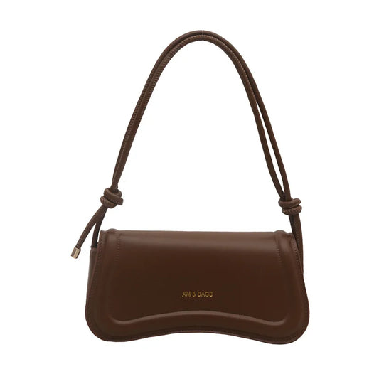 Underarm Bags Solid Color Small Top-handle Bags Purse Female Daily Handbags PU Leather
