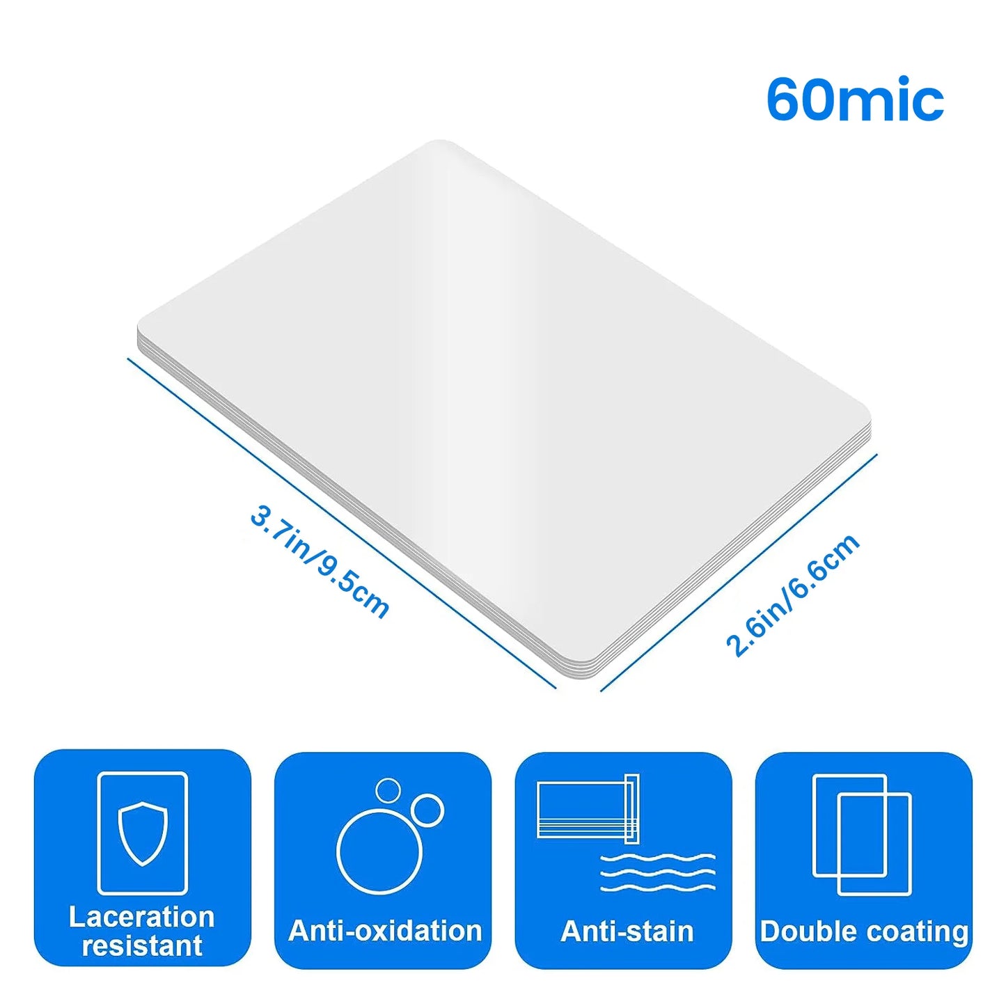 2.6x3.7 Inch Clear Thermal Laminating Sheets Waterproof Protective Film for Office Use
