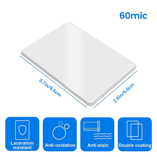 2.6x3.7 Inch Clear Thermal Laminating Sheets Waterproof Protective Film for Office Use