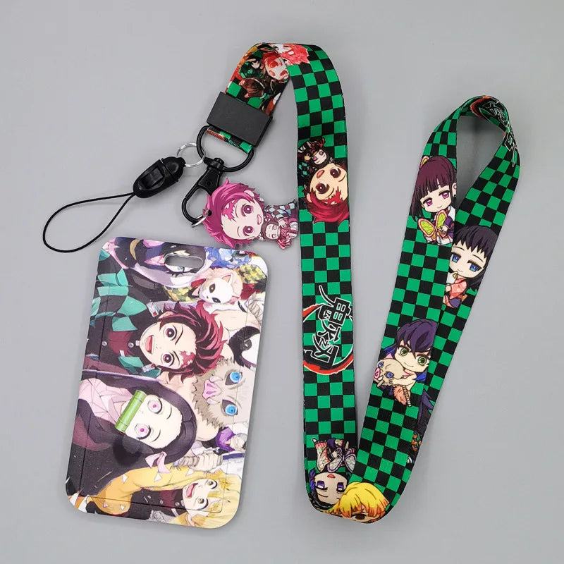 Demon Slayer Anime Key Lanyard Cosplay Badge ID Cards
