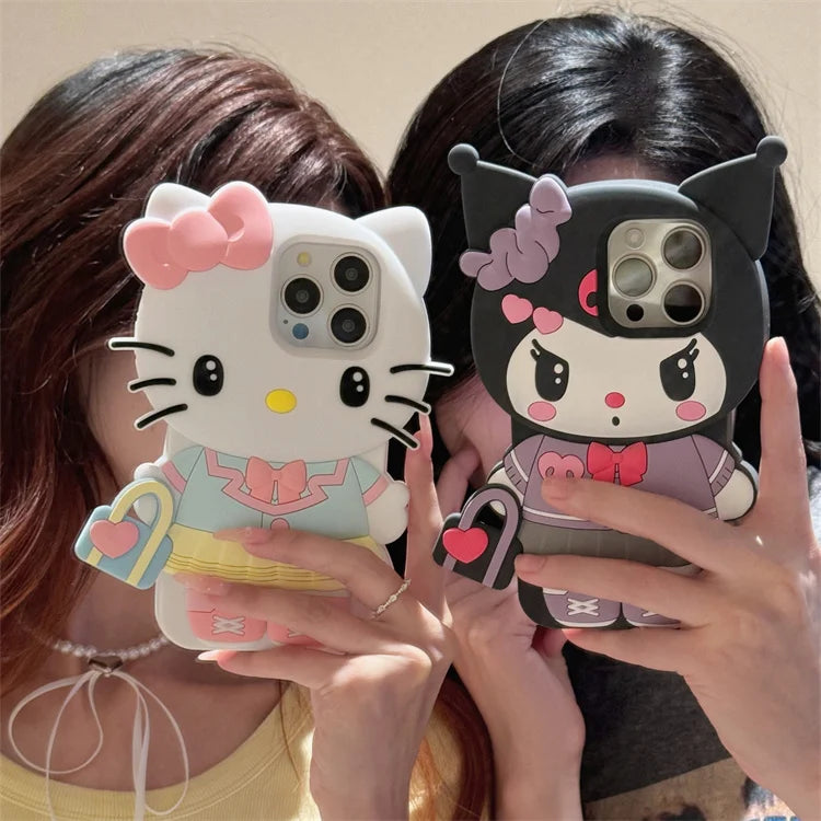 Handbag Sanrios For iPhone Silicone Soft Cover Case