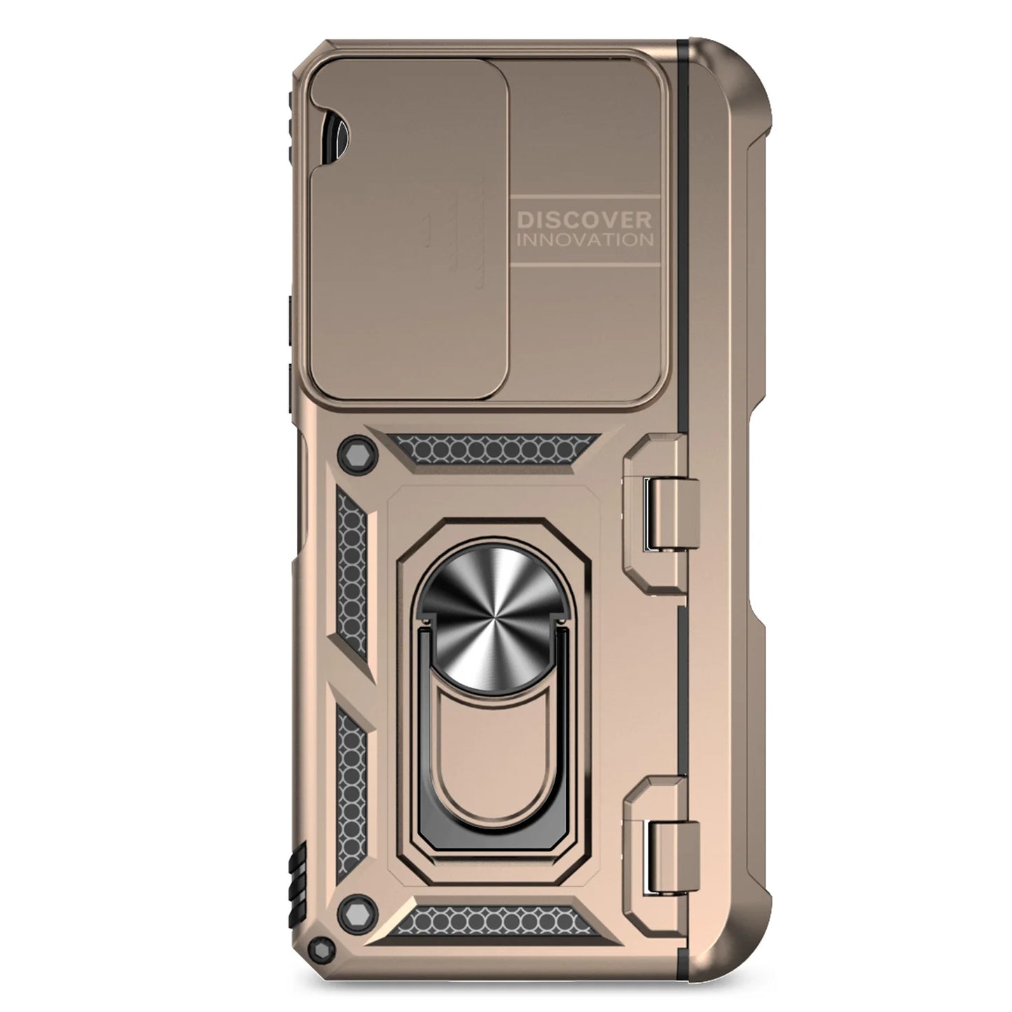 Slide Camera Phone Cover for Samsung Galaxy Z Fold Cases with Stand Holder Armor