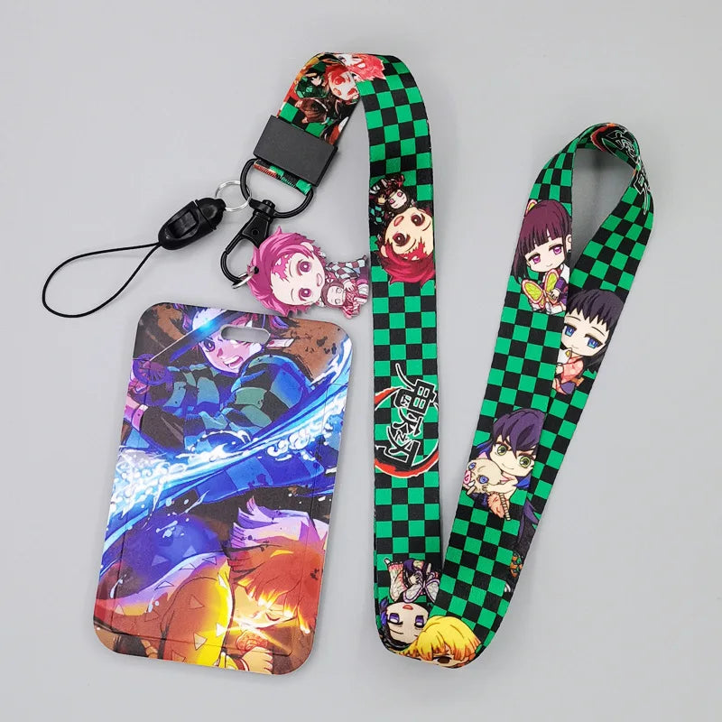 Demon Slayer Anime Key Lanyard Cosplay Badge ID Cards