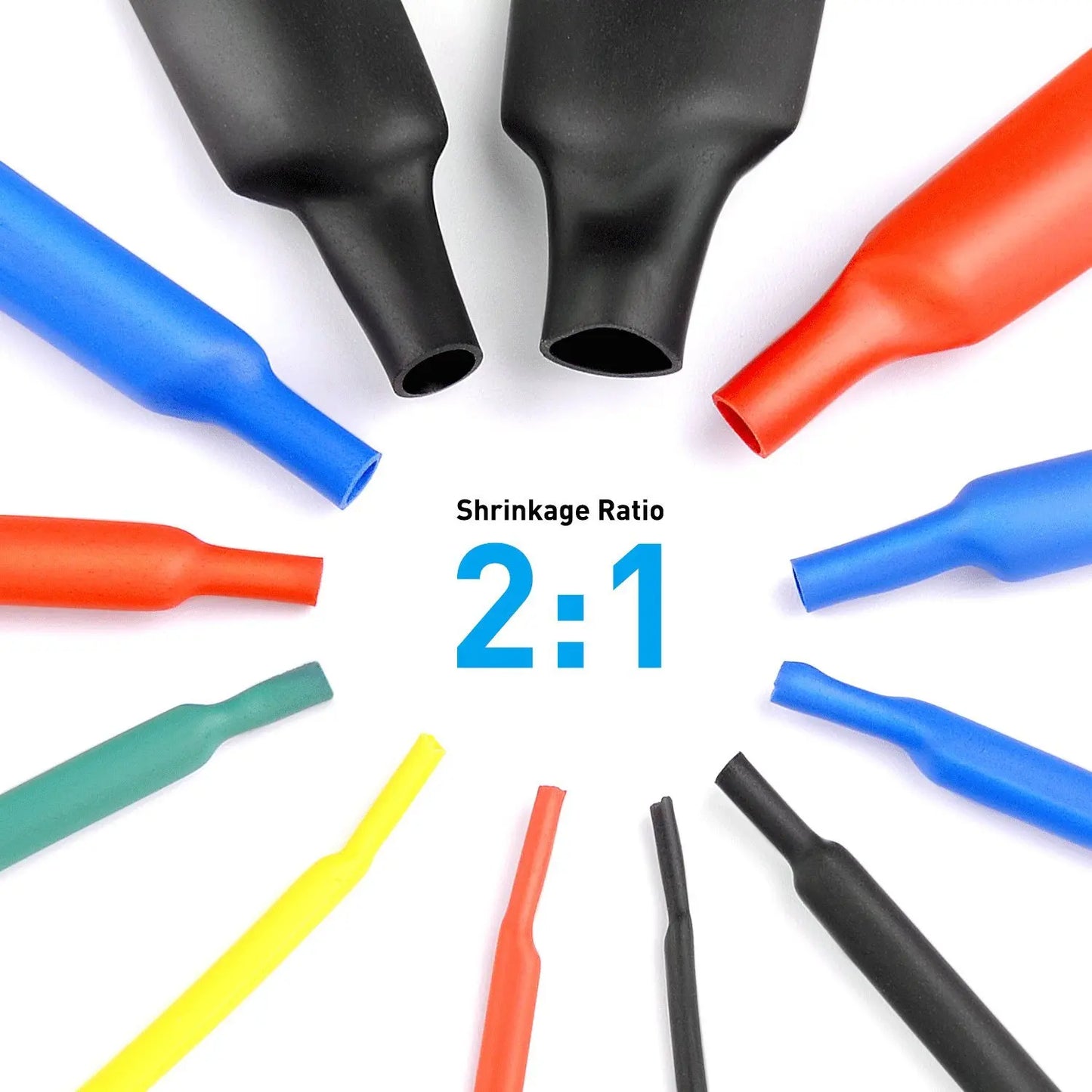 Polyolefin Heat Shrink Tubing Set 2:1 Shrink Ratio