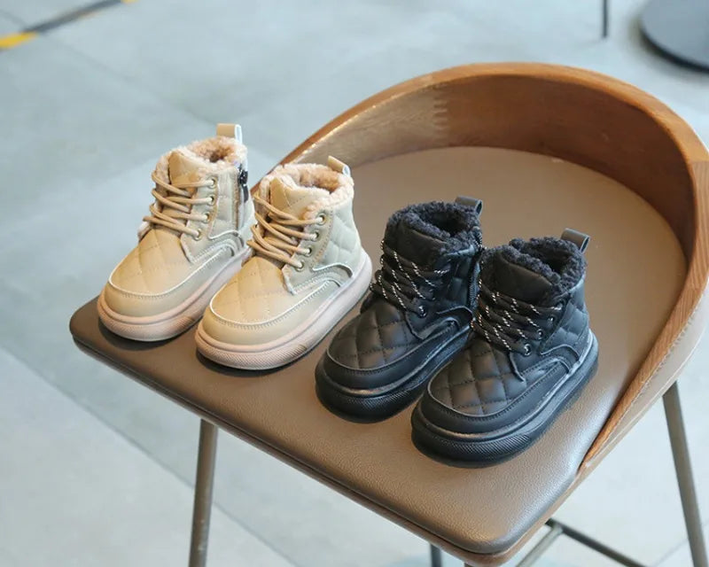 Autumn Winter Kids Boots Warm Plush Boots