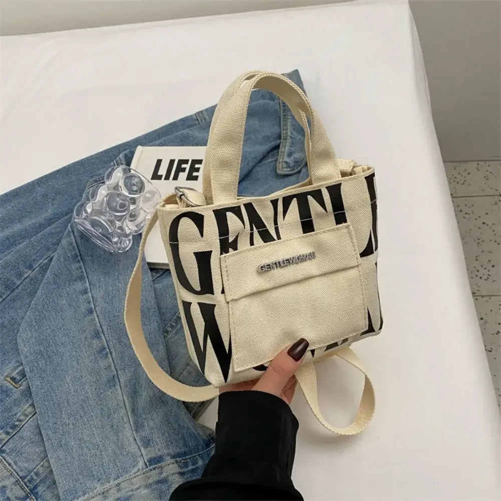 Shoulder Bag for Women Canvas Solid Color