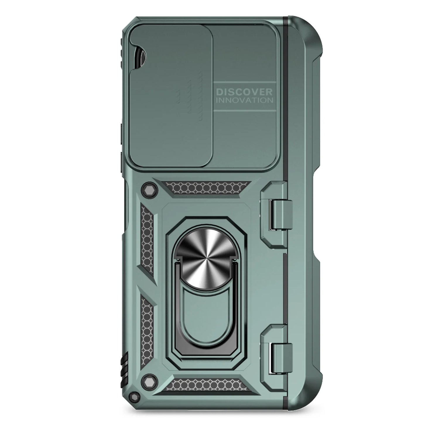 Slide Camera Phone Cover for Samsung Galaxy Z Fold Cases with Stand Holder Armor