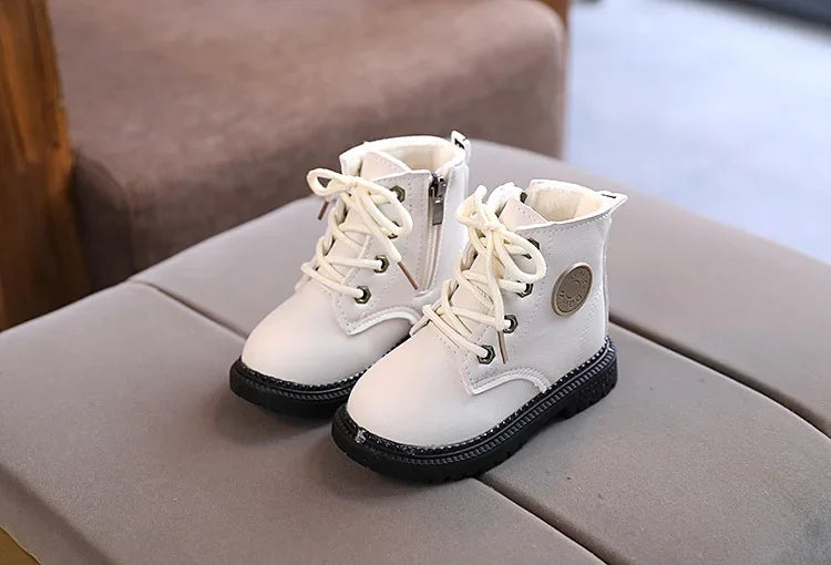 Children's Boots Kids Ankle Snow Boots Rubber Outsole Autumn Winter Warm Classic