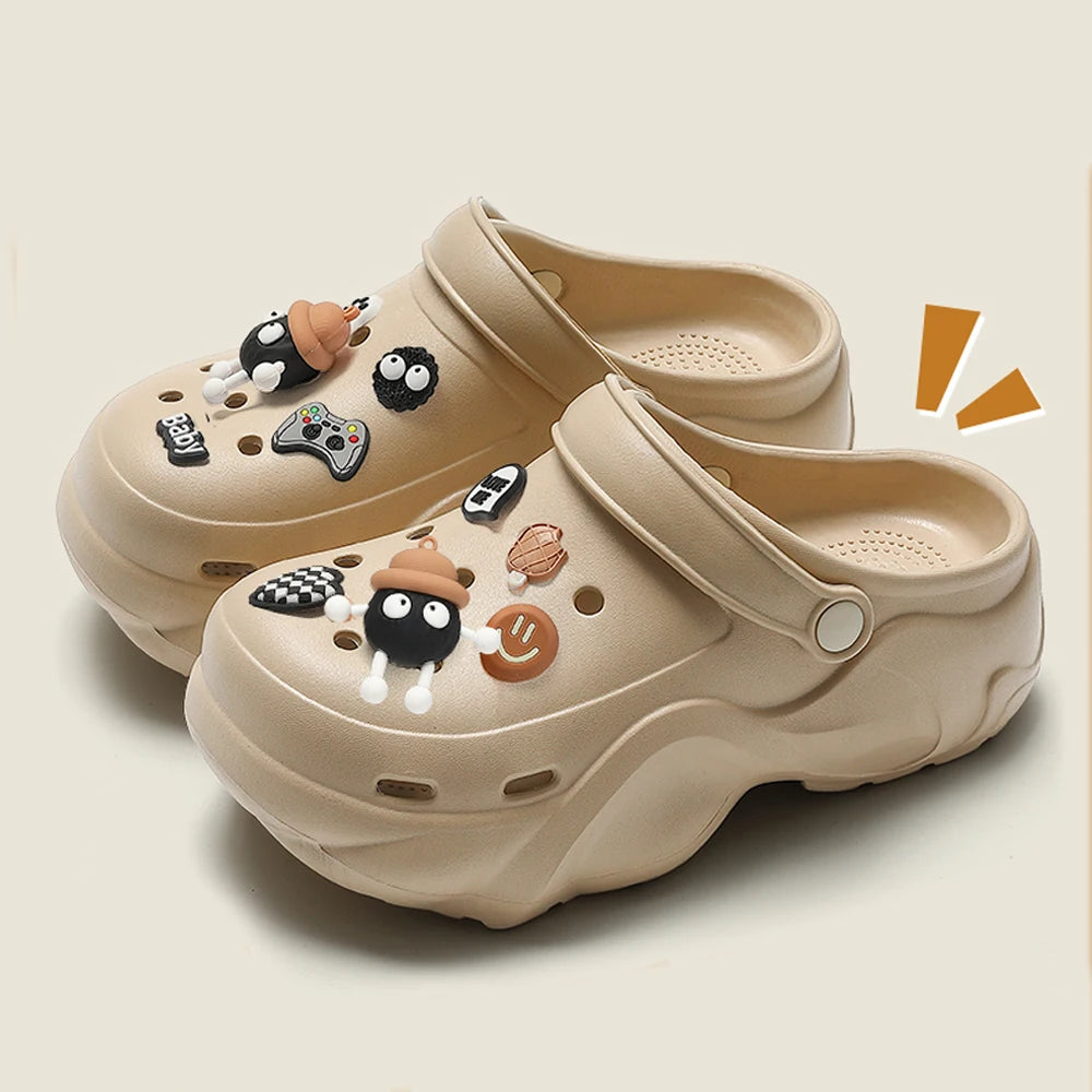 Chunky Platform Sandals Clogs Garden Shoes for Women Outdoor Non-Slip Beach Slipper