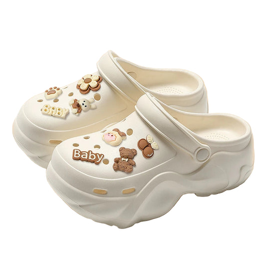 Chunky Platform Sandals Clogs Garden Shoes for Women Outdoor Non-Slip Beach Slipper