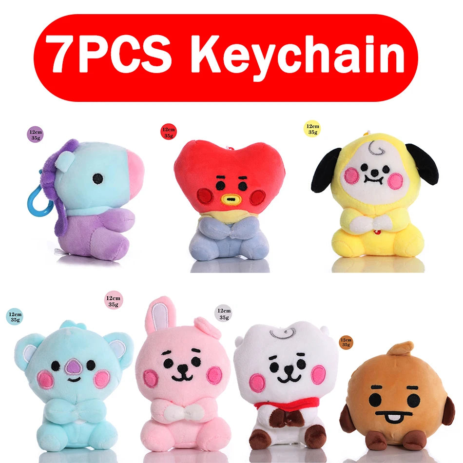 BTed 21Plush Toys Kawaii Mini Keychain Anime Pendant Ornament Bt