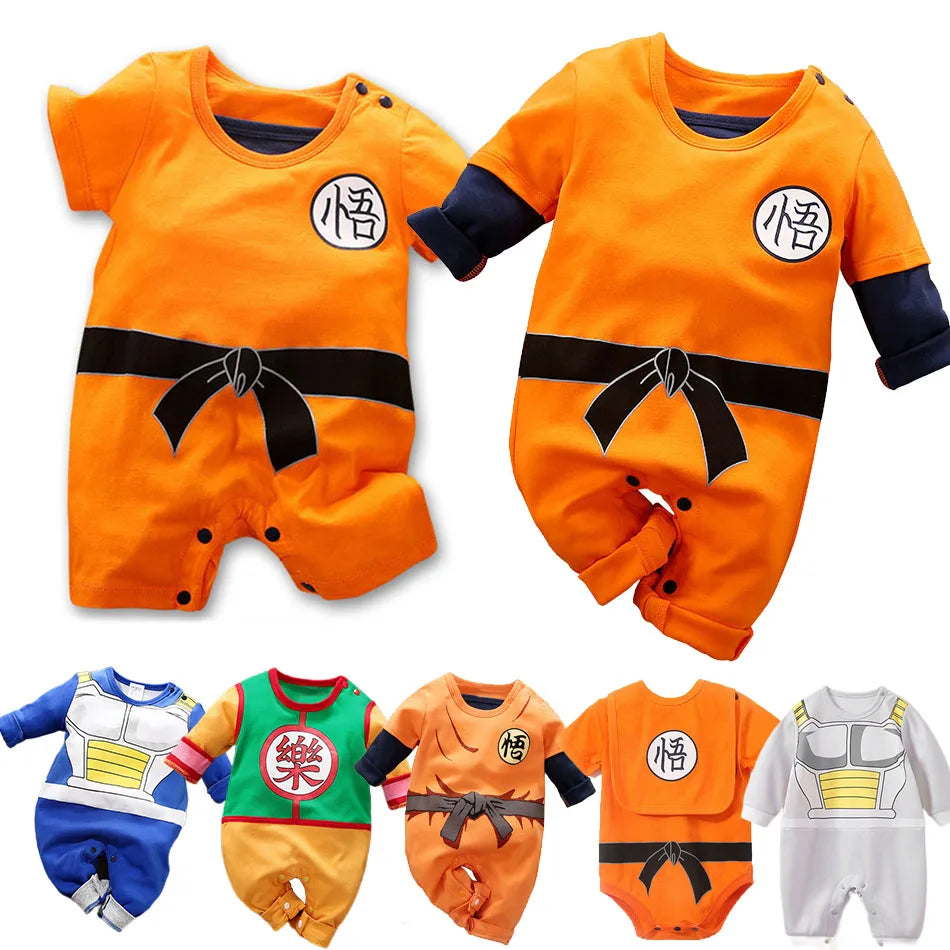 Anime Clothes Baby Vegeta Rompers Newborn Kuririn Roshi Training Outfit