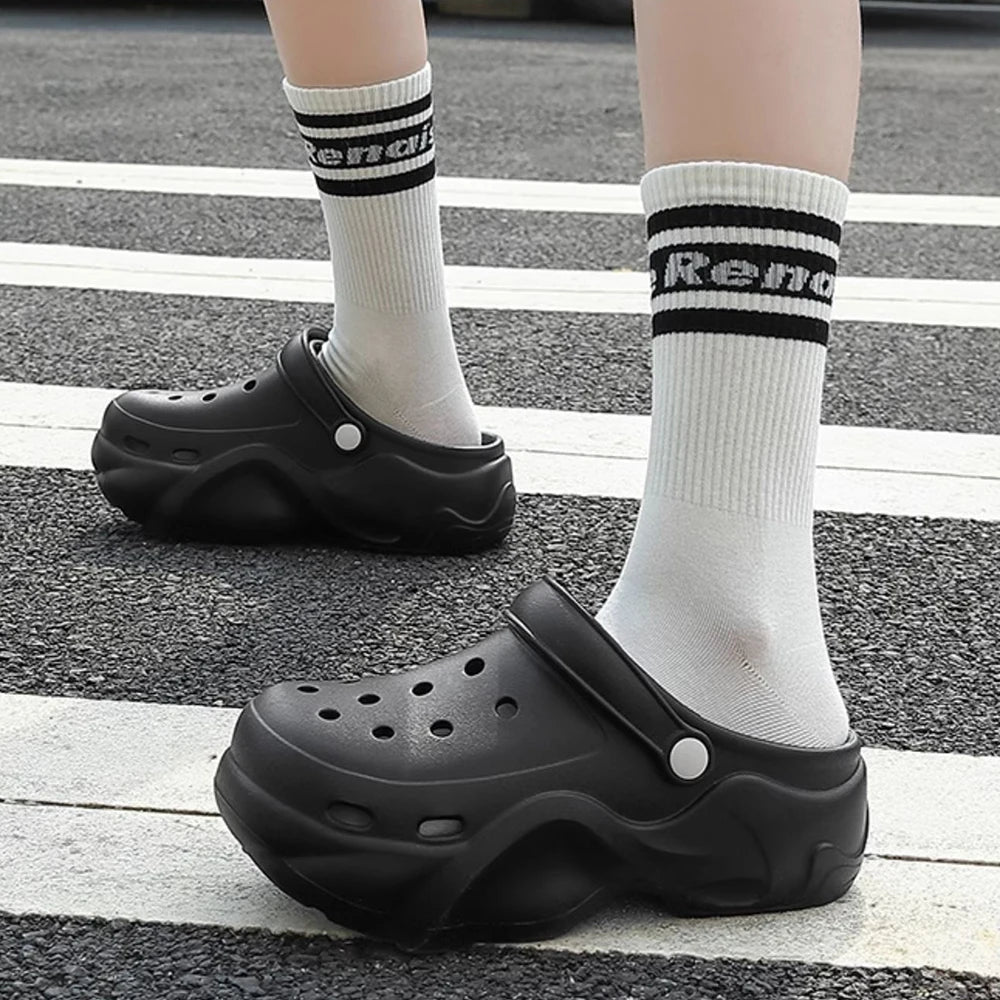 Chunky Platform Sandals Clogs Garden Shoes for Women Outdoor Non-Slip Beach Slipper