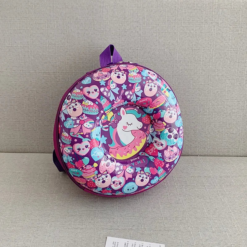 Kids Bag Children's Schoolbag Cartoon Backpack Kindergarten Kids Doughnut Rainbow