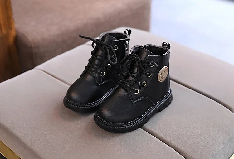 Children's Boots Kids Ankle Snow Boots Rubber Outsole Autumn Winter Warm Classic