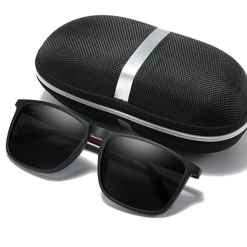 Sports Sunglasses for Men Polarized Comfortable Wear Square Sun Glasses