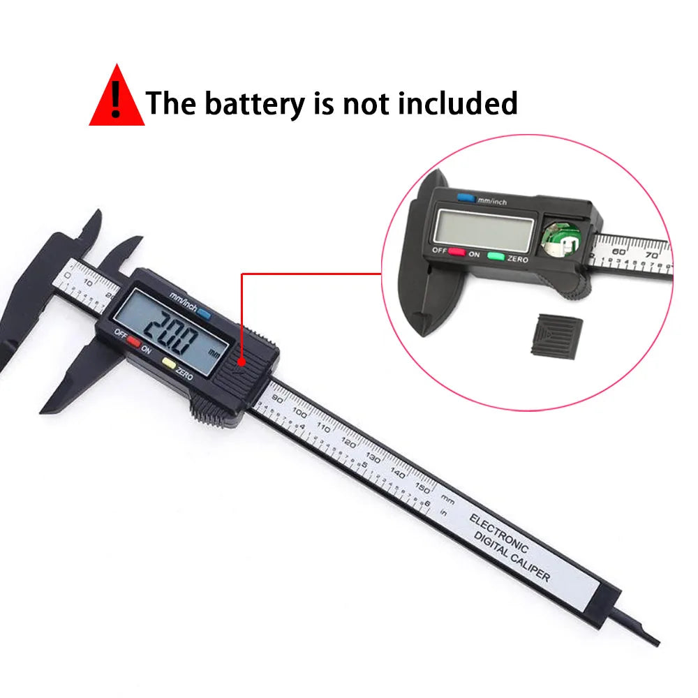 Electronic Digital Caliper Carbon Fiber Dial Vernier Caliper Gauge Micrometer Measuring Tool
