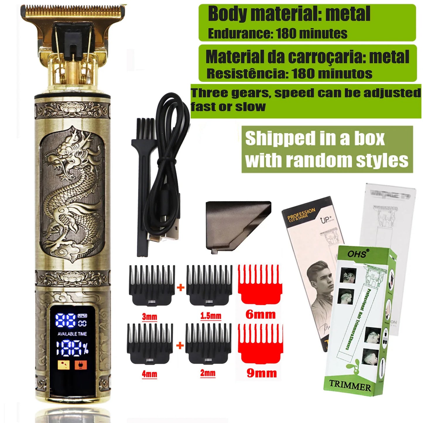T9 Hair Trimmer Clippers Electric Machine for Men Haircut