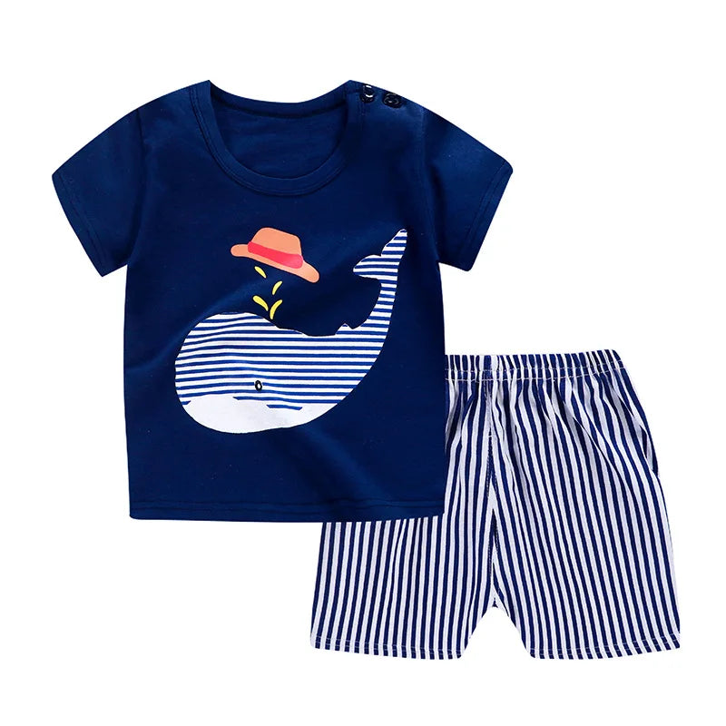 Tracksuit Summer Clothing Cartoon Baby Boys