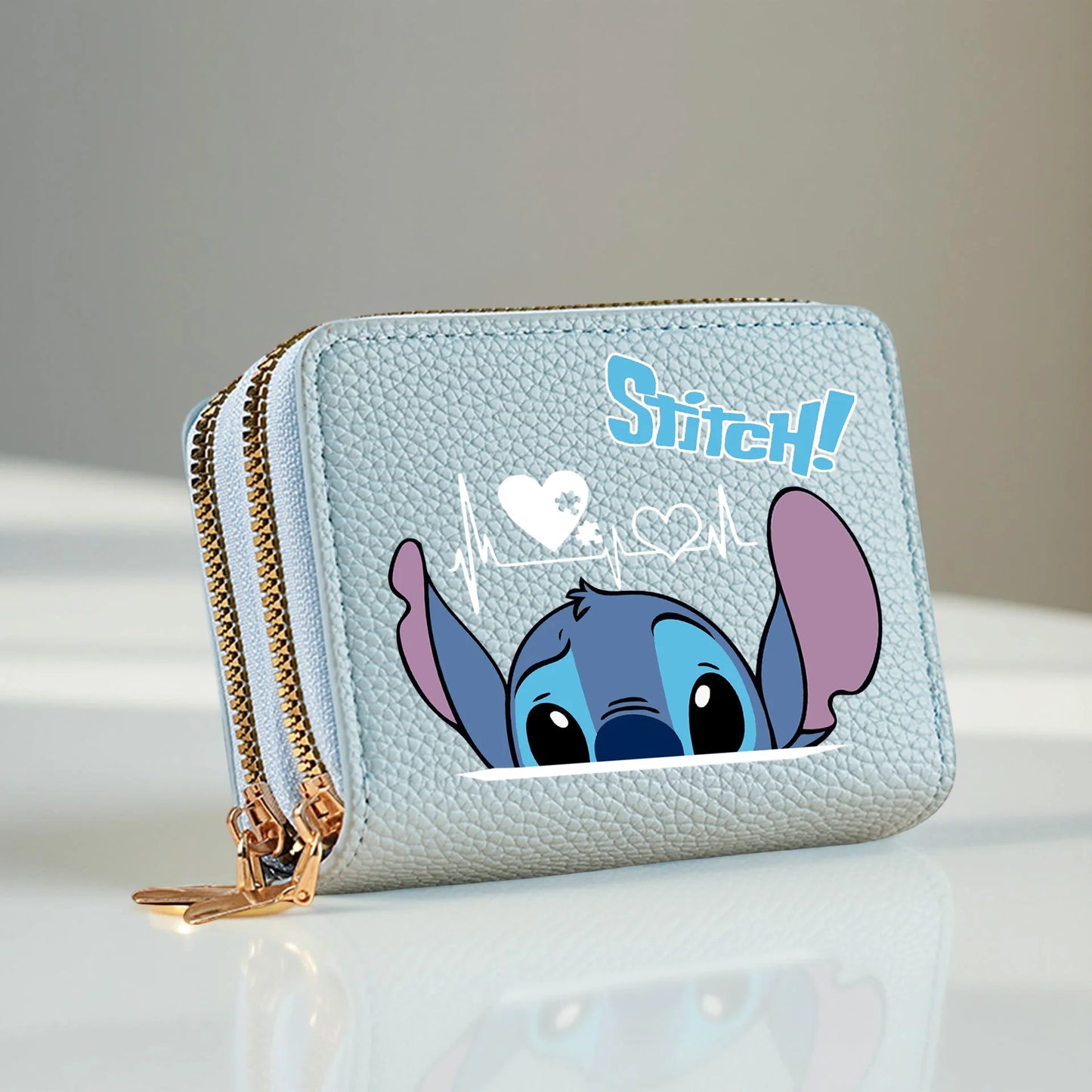 Stitch Design PU Leather Wallet – Double Zipper