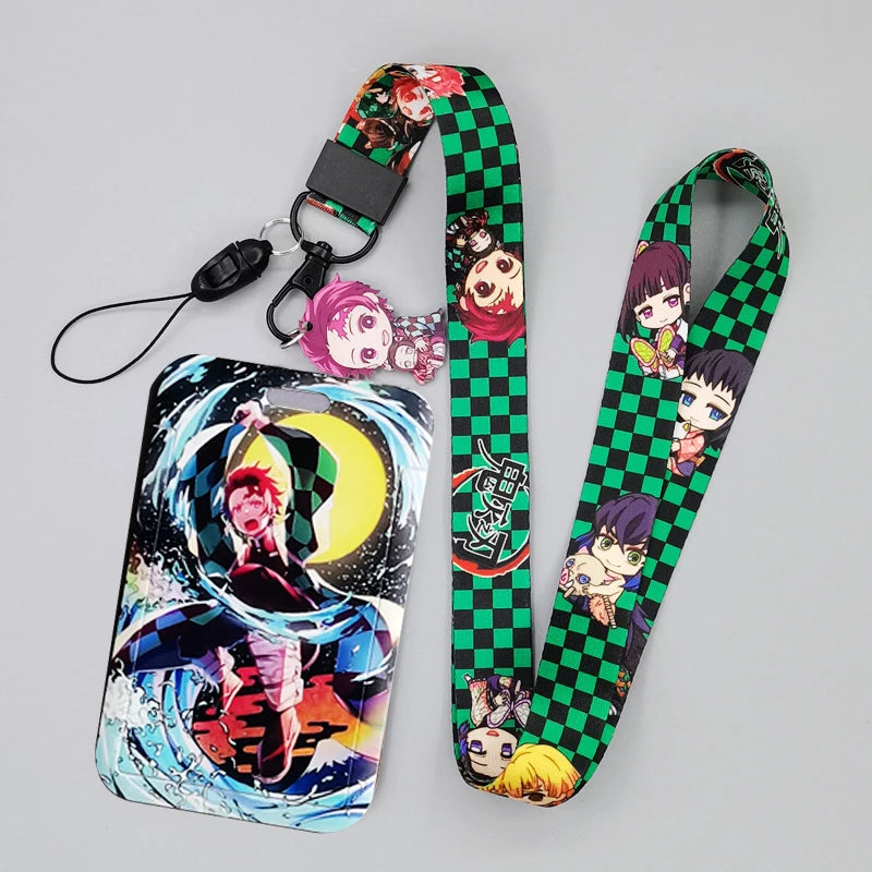 Demon Slayer Anime Key Lanyard Cosplay Badge ID Cards