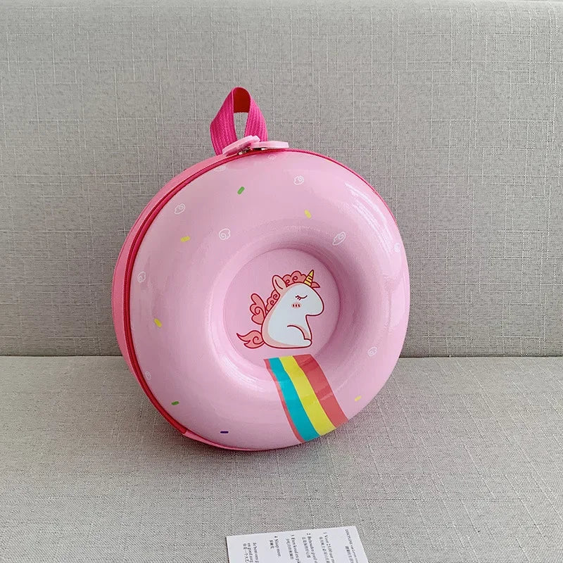 Kids Bag Children's Schoolbag Cartoon Backpack Kindergarten Kids Doughnut Rainbow