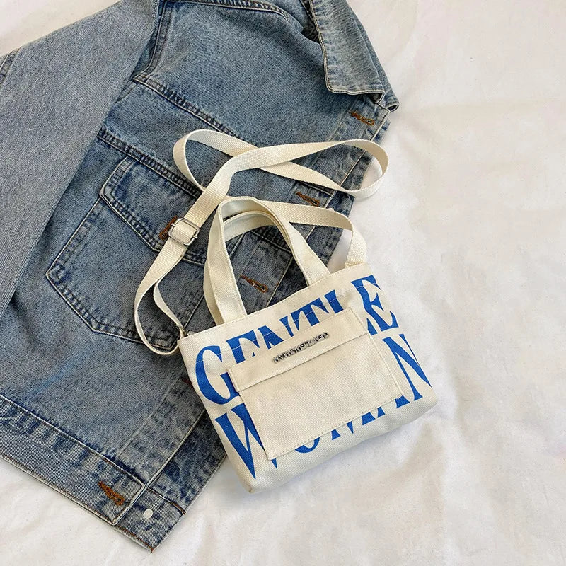 Shoulder Bag for Women Canvas Solid Color