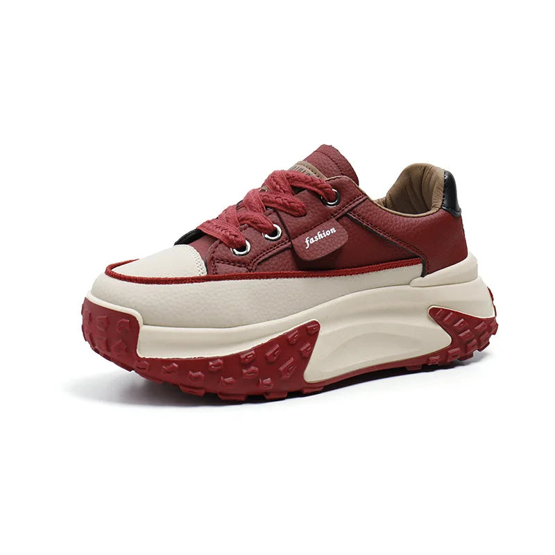 Fashion Mixed Colors Women's Vulcanize Shoes Thick-Soled Breathable Casual Shoes