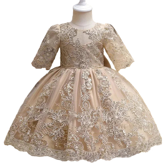 Baby Dress for Long Sleeve Luxury Embroidery Ball