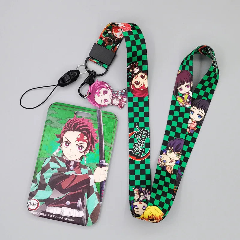 Demon Slayer Anime Key Lanyard Cosplay Badge ID Cards