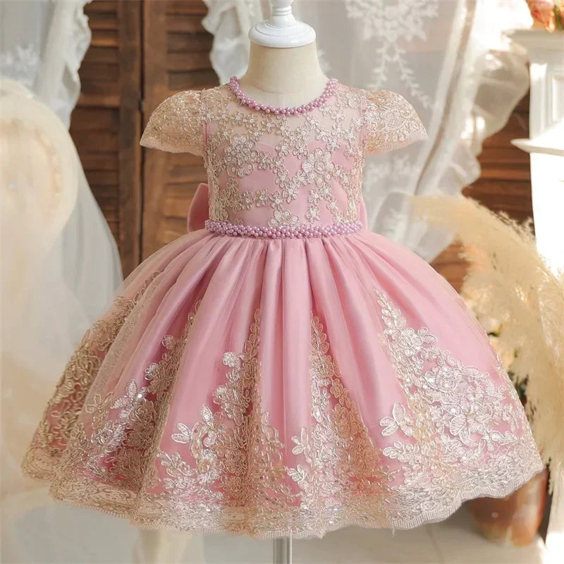 Baby Dress for Long Sleeve Luxury Embroidery Ball