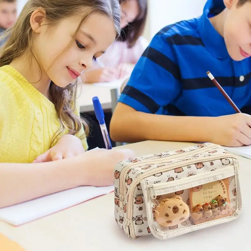 Capybara Pencil Case Capybara Multi-Layer