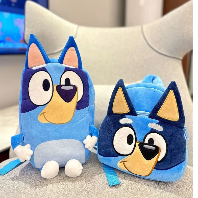 Bluey Anime Backpack Mini Plush Bag Gift for Kids