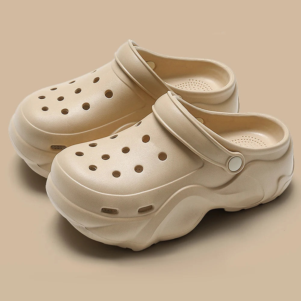 Chunky Platform Sandals Clogs Garden Shoes for Women Outdoor Non-Slip Beach Slipper